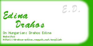 edina drahos business card